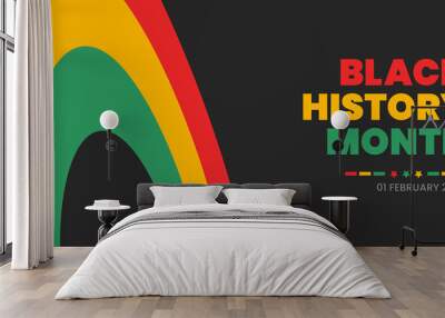 black history month background. black history month 2023 background. African American History or Black History Month. Celebrated annually in February in the USA, Canada.  Juneteenth Independence Day. Wall mural