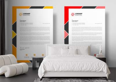 corporate modern business letterhead design, business letterhead, business letter head design. Wall mural