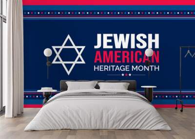 Jewish American Heritage Month background or banner design template celebrated in may Wall mural