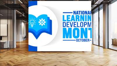 National learning and development month background or banner design template is observed every year in October. Holiday concept. Template for card, poster, placard, template. eps 10 Wall mural