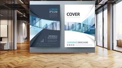 Annual report brochure flyer design, Leaflet presentation, book cover templates, layout in A4 size Wall mural