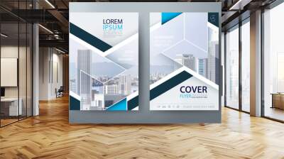 Annual report brochure flyer design template vector, Leaflet cover presentation, book cover.	 Wall mural