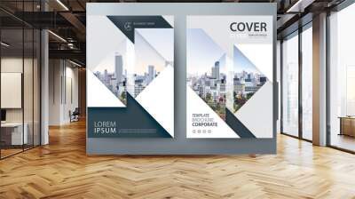 Annual report brochure flyer design template vector, Leaflet presentation, book cover, layout in A4 size. Wall mural