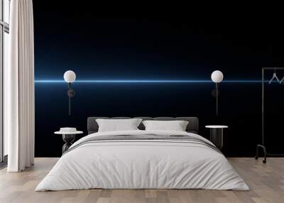 Ray of blue light tracing the movement. Wall mural