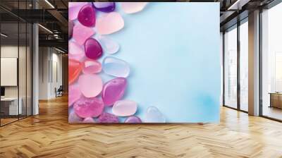 attractive Colorful Sea Glass Pieces Wall mural