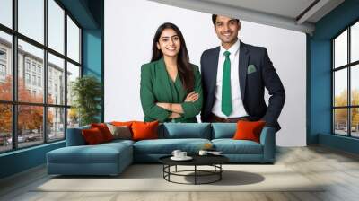 happy young indian business partners Wall mural