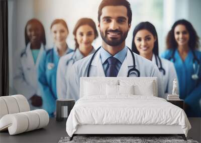 Successful team of medical doctors Wall mural