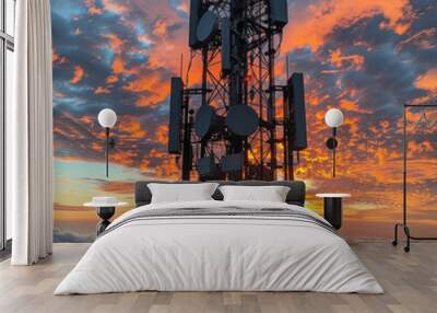 Telecommunication or radio antenna tower Wall mural