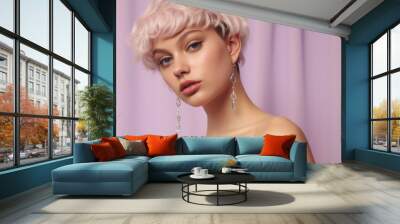 Young and beautiful woman Wall mural