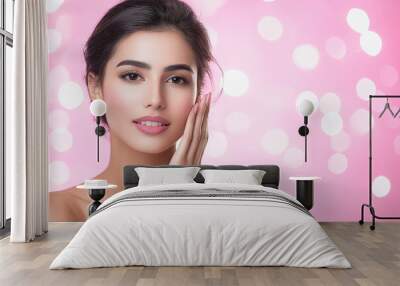 Young beautiful indian female model Wall mural