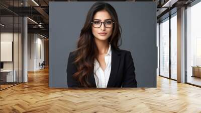 Young Indian businesswoman with long hair Wall mural