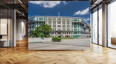 Old Hill Street Police Station historic building in Singapore timelapse hyperlapse. Wall mural