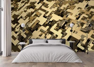 Three Dimensional Digital Camouflage Background Wall mural