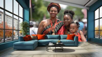 African women at traditional celebration Wall mural