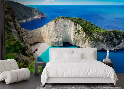 Beautiful lanscape of Zakinthos island Wall mural