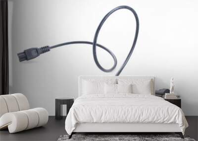 black  electric cable with plug Wall mural