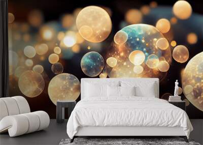 christmas lights defocused background Wall mural