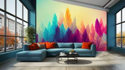 Colorful vintage organic bacground Wall mural