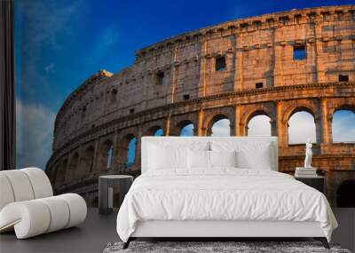 Colosseum at sunset in Rome, Italy Wall mural