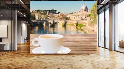 Cup of coffee in Rome Wall mural