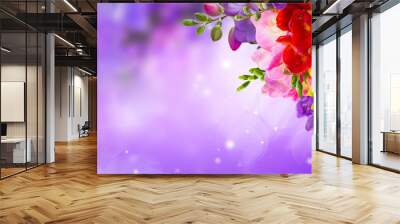 Fresh freesia flowers Wall mural