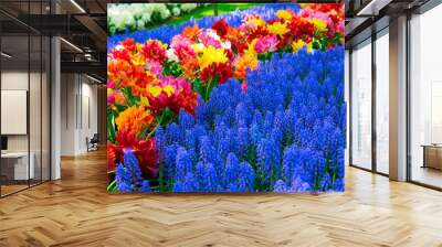 fresh lawn with flowers Wall mural