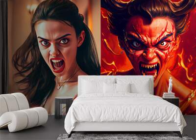 horror dream female monster Wall mural