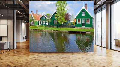 old  houses of Zaanse Schans, Netherlands Wall mural