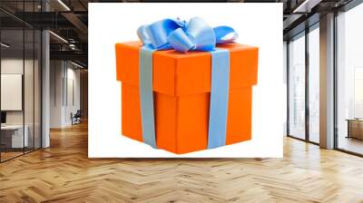 orange gift box Wall mural