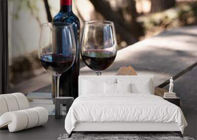 picnic with wine Wall mural