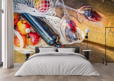 picnic with wine Wall mural