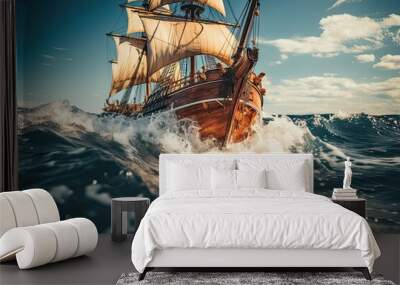 sailing ship Wall mural