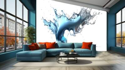 Splash of water isolated on white background, ai generative Wall mural