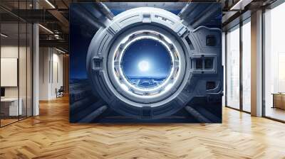 window in spaceship Wall mural