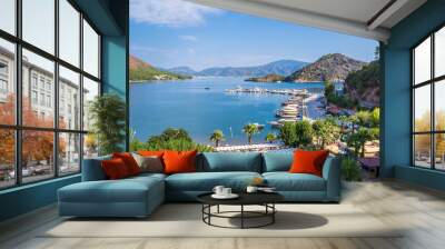 Icmeler Beach view in Marmaris Town of Turkey Wall mural