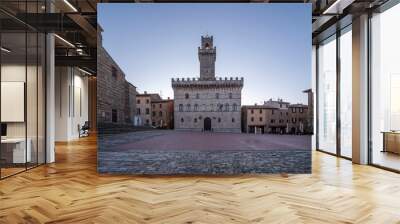 Main Square view in Montepulciano Town of Italy Wall mural