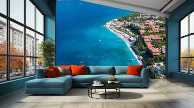 Oludeniz Bay coastal view in Fethiye Town of Turkey Wall mural