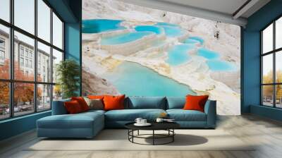 Pamukkale Hot Springs in Denizli Province of Turkey Wall mural