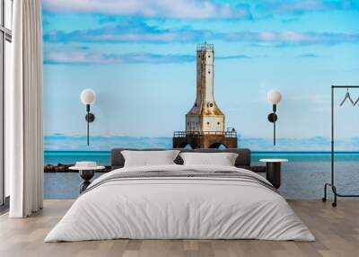 Port Washington Breakwater Light in Wisconsin of USA Wall mural