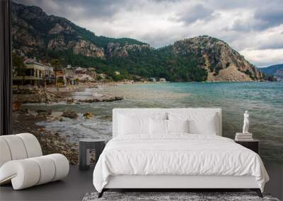 Turunc Bay coastal view in Turkey Wall mural