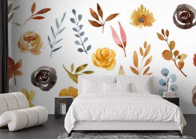 rusticautumn elements set Wall mural