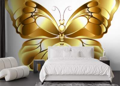 Jewelry Gold Butterfly Wall mural