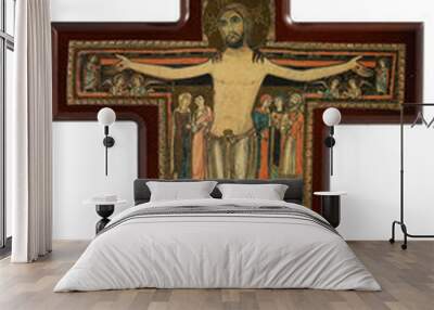 replica of the cross of st. francis of assisi italy Wall mural