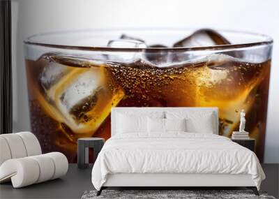 glass of cola with ice Wall mural