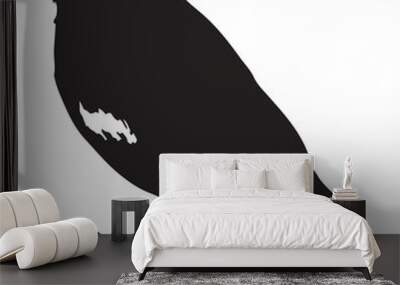 silhouette of a crow Wall mural