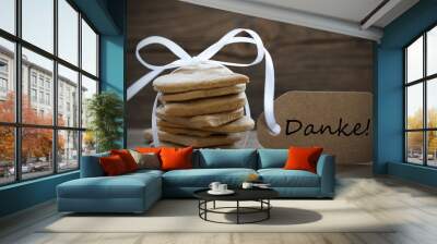 Ginger Bread with Danke Label Wall mural