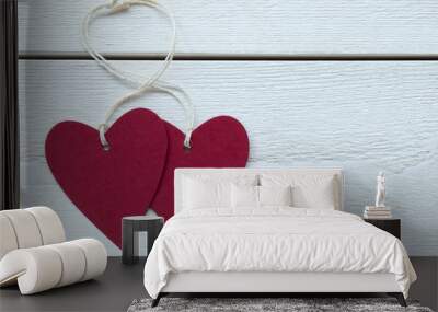 Two Hearts Label With Copy Space Wall mural