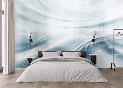 white abstract technology background  Wall mural