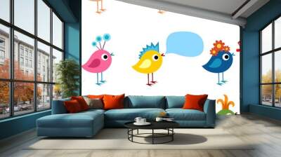 bird set Wall mural