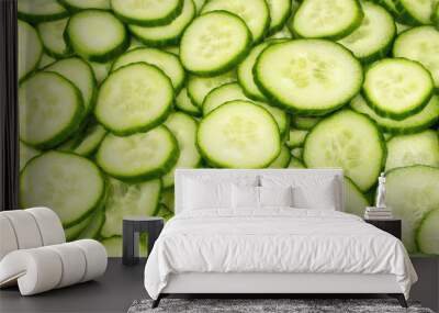 cucumber slices Wall mural